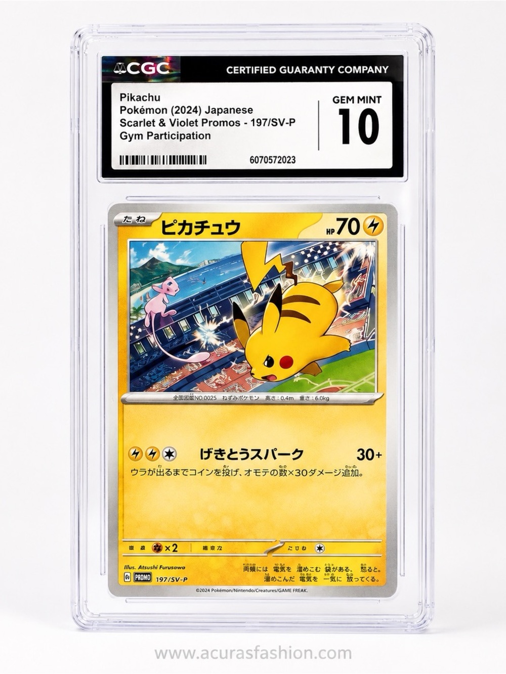 2024 Pokemon Japanese Gym Participation Promo Pikachu 197/SV-P CGC 10 Gem Mint